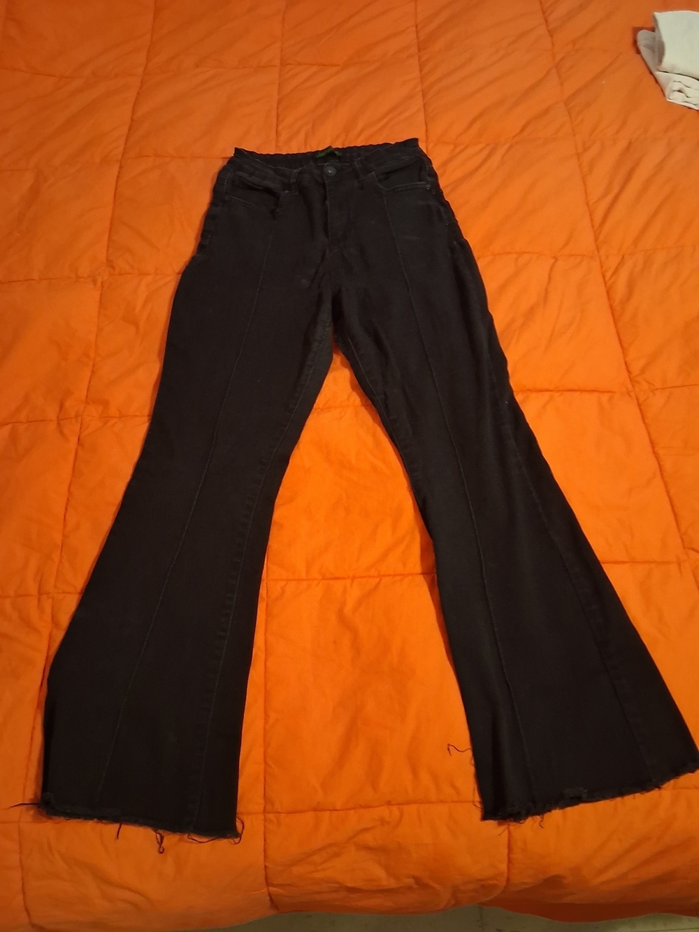 Solo Tu Black High-Rise Flared Jeans
